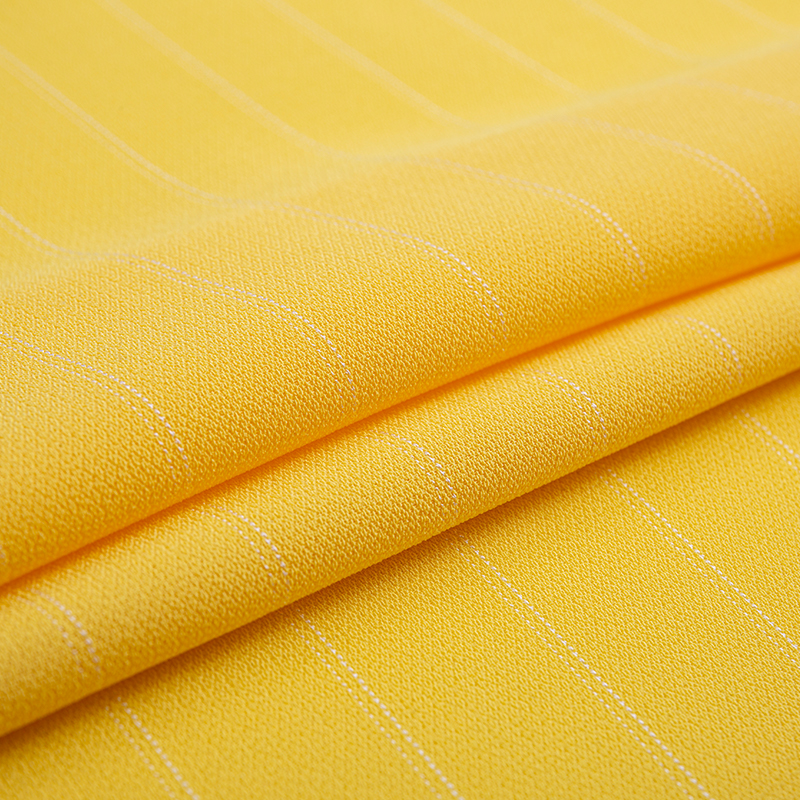 Composite Filament Sun-Dried Linen Rayon Stripe Fabric